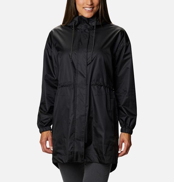 Columbia Splash Side Rain Jacket Black For Women's NZ97846 New Zealand